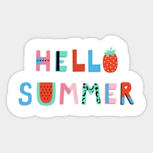 HELLO SUMMER BEACH DESIGN Sticker